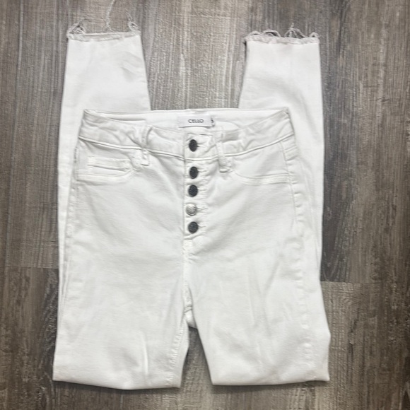 Cello Denim - Cello White High Rise Jeans Classic Style